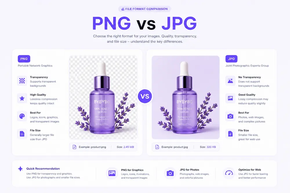 Confronto PNG vs JPG